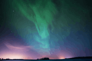 Aurora Borealis landscape